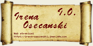Irena Osećanski vizit kartica